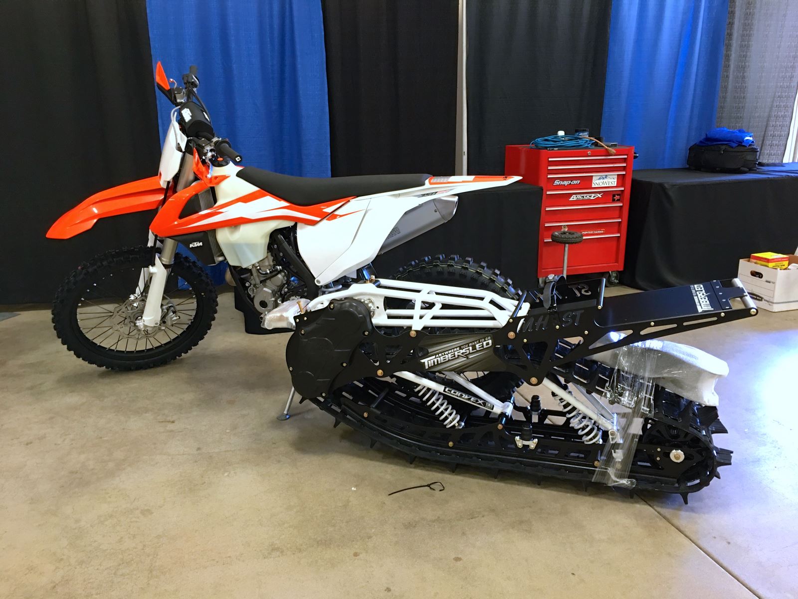 Project 2016 KTM 350 XC F with Timbersled ST TSS Snow show tear
