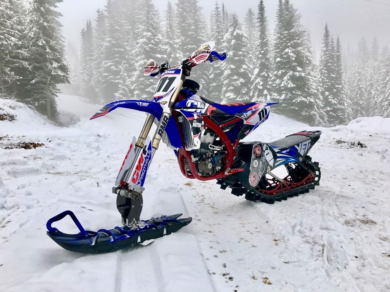 Cody Matechuk's YZ450F Yeti 120" Snowbike Build Snow